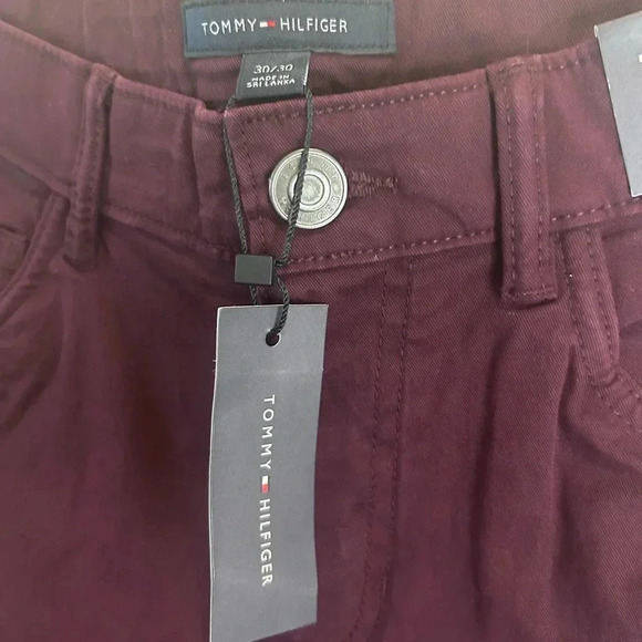 “Tommy Hilfiger” NWT Men’s Burgundy THFLEX Straight Leg Pants Size 30/30 - Picture 6 of 17